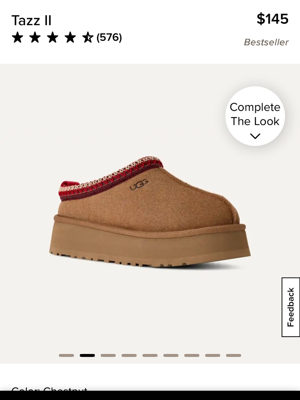 UGG Tazz II Chestnut Suede Platform
